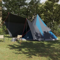 Cort de Familie Tipi Albastru 12 Persoane Impermeabil GartenMobel Dekor
