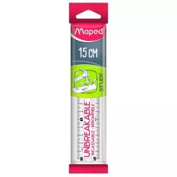 MAPED: Study Unbreakable riglă incasabilă din plastic - 15 cm