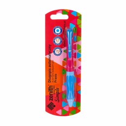 Pix cu mecanism Astra Zenith Praxis, grip cauciucat, varf 0.7 mm, diverse culori, blister