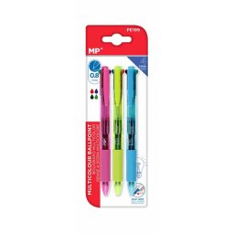 Set 3 pixuri cu 4 culori Main Paper, varf 0.7 mm, blister