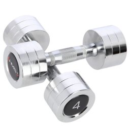 Haltere si gantere cromate Argint, 2 x 4Kg