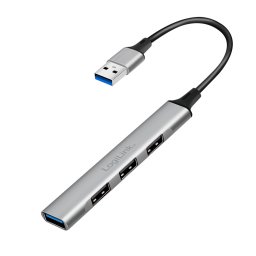 UA0391, USB-A 3.0 x 1, USB-A 2.0 x 3, Gri