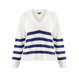 MEXX Pulover bleumarin / alb