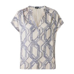 MEXX Bluză crem / albastru marin