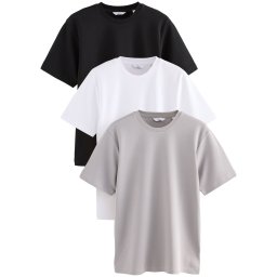 Next Tricou bleumarin / gri piatră / alb