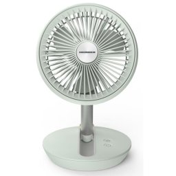 Ventilator pliabil reincarcabil HMF-LC4000GR, 5W, 4 trepte viteza, 4000 mAh, Autonomie 15h, Control digital, Alb