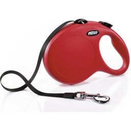 Flexi Classic lesă retractabilă tip bandă (L, Până la 50 kg, 5 m, Roşu)