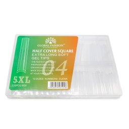 Set 120 bucati tipsuri dizolvabile, 12 marimi, 5XL extra-lung, patrat la vârf, Nr. 04