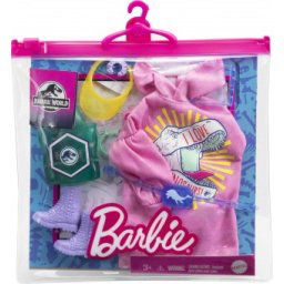 Barbie Jurassic World rochie dinozauri Pachet cu 10 Accesorii GRD62