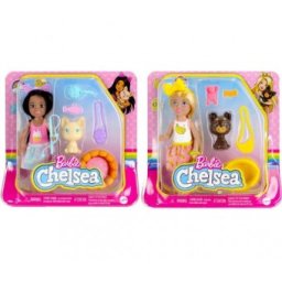 Barbie Chelsea papusa si animal de companie HGT08 15cm