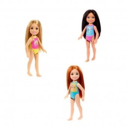 Barbie Chelsea mini papusa la plaja 15 cm GLN69