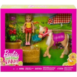 Barbie Club Chelsea La Ferma set cu papusa si Cal GFF50