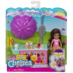 Barbie Club Chelsea cu Carucior de inghetata FDB33