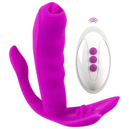 Javida Licking Panty Vibe with Remote Purple