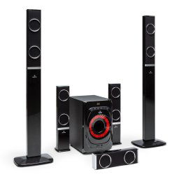 Auna Areal 825 5.1 Sistem de difuzoare 200 W RMS BT USB SD AUX Telecomandă (H7931+ T1026)
