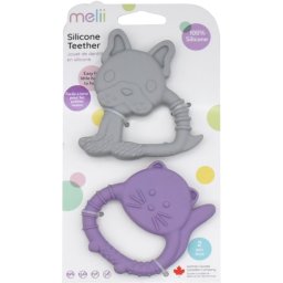 Melii Teethers jucărie pentru dentiție Bulldog & Cat 2 buc