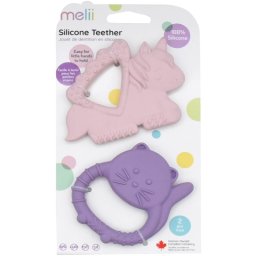 Melii Teethers jucărie pentru dentiție Unicorn & Cat 2 buc