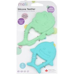 Melii Teethers jucărie pentru dentiție Dino & Shark 2 buc