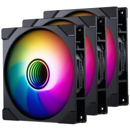 PHANTEKS M25G2-140 D-RGB inversa légáramlás 3 bucăţi set negru