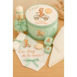 Trusou botez personalizat Happy Bear