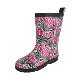 BECK Cizme de cauciuc 'Zebra' roz / roz închis / negru / alb