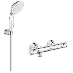 Set baterie cabina dus Grohe Grohtherm 500, set dus inclus, lungime furtun 1.25m, gama profesionala-(34793000,27799003)