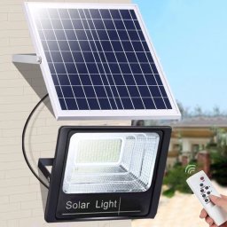 Proiector cu Panou Solar Monocristalin si telecomanda - 50W/6500k
