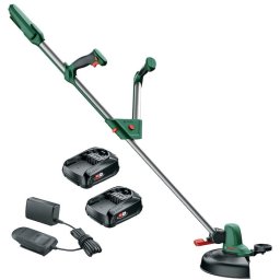 Trimmer de tuns gazon/iarba pe acumulator Universal GrassCut 18-260, 18 V,diametru taiere 26 cm, maner telescopic 120 - 140 cm, include: 2 acumulatori 18 V 2.0 Ah + incarcator