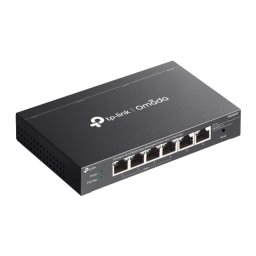 SWITCH TP-LINK Omada easy managed, 6 porturi Gigabit (4 porturi POE+ buget total 65W), carcasa metalica ES206GP (timbru verde 2 lei)