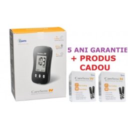 CareSens N glucometru + 100 teste, testare rapida si precisa, nu necesita codare
