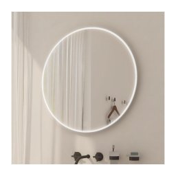 NIMCO ZP 26000R - Oglindă rotundă de baie cu iluminare LED integrată, 6500K, Ø 60 cm, IP44