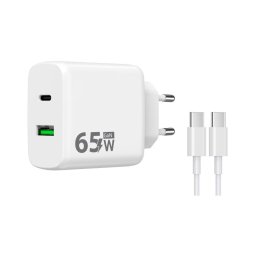 Adaptor de încărcare rapidă Winner Group 2xUSB PD 65W + cablu USB-C / USB-C 1m