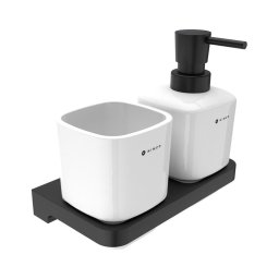 Dozator de săpun și suport de periuțe de dinți de perete NIMCO MAC 2905831K-T-90 MAYA 320 mm