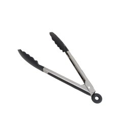 Cleste de servire din inox si silicon, cu inel de blocare si agatare, lungime 24cm Z-TOOLS / ZTS9257