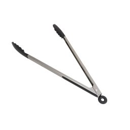 Cleste de servire din inox si silicon, cu inel de blocare si agatare, lungime 37cm Z-TOOLS / ZTS9256