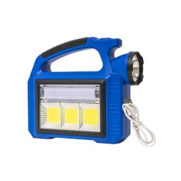 Lanterna de mana cu incarcare solara si USB, 3 moduri de intensitate a luminii, albastru Z-TOOLS / ZTS 8980