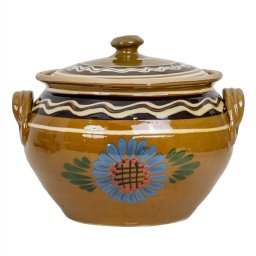 Oala din lut cu capac, diametru 24 cm, capacitate 10l, Z-TOOLS / EXT10458