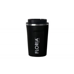 Cana de cafea, termos, interior din inox, capacitate 380ml FLORIA, negru / ZLN 9969
