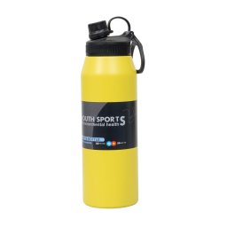 Termos YOUTH SPORTS, interior inox, capacitate 1L, model sticla, galben / ZTS 8446_1