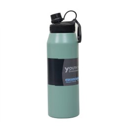 Termos YOUTH SPORTS, interior inox, capacitate 1L, model sticla, verde / ZTS 8446