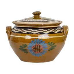 Oala din lut cu capac, diametru 24 cm, capacitate 7l / EXT 10410