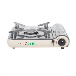 Aragaz camping, din inox, aprindere electrica, putere 2.5kw, crem / ZTS 5621