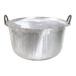 Ceaun tuci aluminiu alimentar, capacitate 60L, fund rotund, cu manere / EXT 10304_1