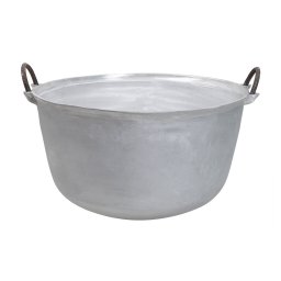 Ceaun tuci aluminiu alimentar, capacitate 45L, fund rotund, cu manere / EXT 8034_1