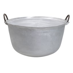 Ceaun tuci aluminiu alimentar, capacitate 50L, fund rotund cu manere / EXT 8033_1