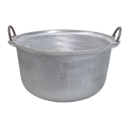 Ceaun tuci aluminiu alimentar, capacitate 40L, fund rotund cu manere / EXT 8054_2