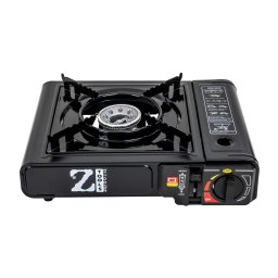 Aragaz camping, aprindere automata, dubla alimentare butelie spray sau gaz, negru AD-2 / ZTS5519