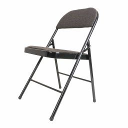Scaun pliant tapitat cu material textil, cadru metalic, gri Z-TOOLS / ZTS9166