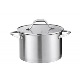 Oala din inox cu capac de sticla, capacitate 5.5L, diametru 24cm ZILAN / ZLN 1368