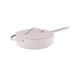 Tigaie inalta cu capac ZILAN, interior din ceramica, diametru 28cm, crem / ZLN 0880